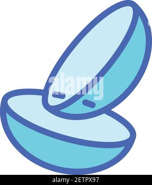 Wash contact lens icon. Outline wash contact lens vector icon for web design isolated on white background Stock Vector