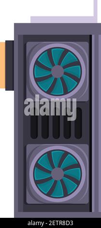 Gpu icon. Cartoon of gpu vector icon for web design isolated on white background Stock Vector