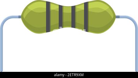 Static resistor icon. Cartoon of static resistor vector icon for web design isolated on white background Stock Vector