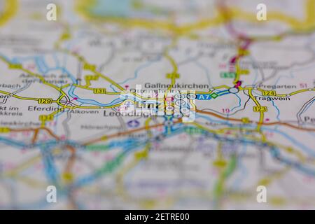 Linz on a map hi-res stock photography and images - Alamy