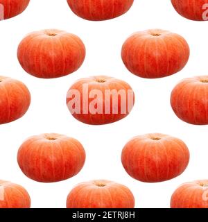 seamless pumpkin pattern isolated on a white background. High quality photo Stock Photo