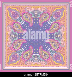 pattern based on square ornament paisley Bandana Print for boys and ...