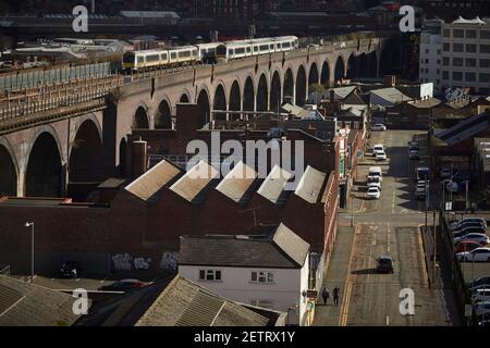 Birmingham Moor Street station sidings British Rail Class 168 Chiltern Line services commuter trains Stock Photo