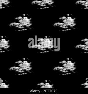 white clouds isolated on a black background. High quality photo Stock Photo