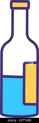 Drinking alcohol RGB color icon Stock Vector