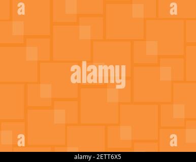 Abstract geometric squares and rectangles background with copy space, pattern, repeating elements, orange wallpaper Stock Vector