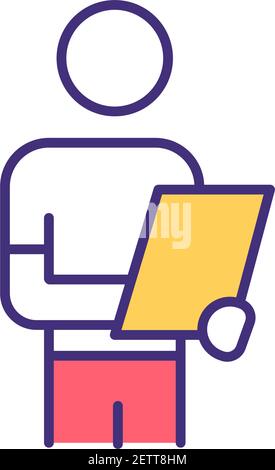 Manager RGB color icon Stock Vector