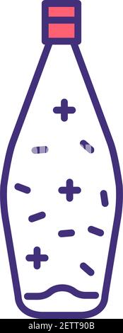 Glass bottle RGB color icon Stock Vector