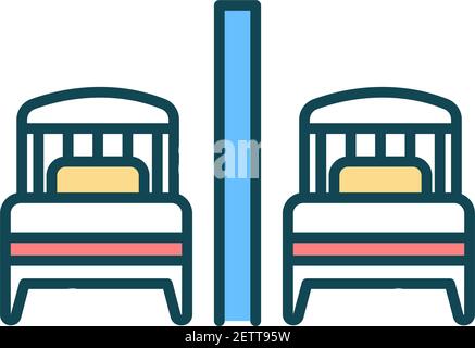 Separate room RGB color icon Stock Vector