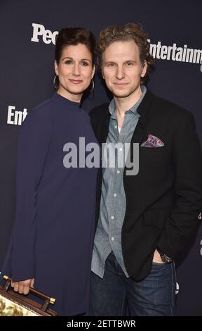 Stephanie J Block Husband Sebastian Arcelus Of Madame Secretary Attends The Entertainment Weekly People New York Upfront Party On May 15 17 At Second Floor In New York City New