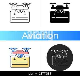 Drone license icon Stock Vector