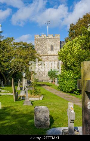 The church of St Margaret of Antioch at St Margaret's at Cliffe Dover Kent Stock Photo