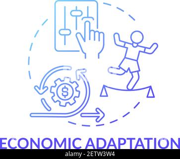 Economic adaptation concept icon Stock Vector