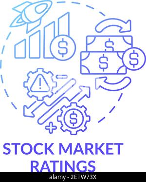 Stock market ratings concept icon Stock Vector