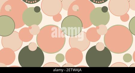 Abstract geometric pattern. Seamless background in calm colors. Trendy fabric and textile design. Geometric background. Stock Vector