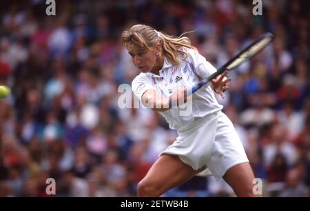 Steffi Graf Wimbeldon 1992   Photo by Tony Henshaw Stock Photo