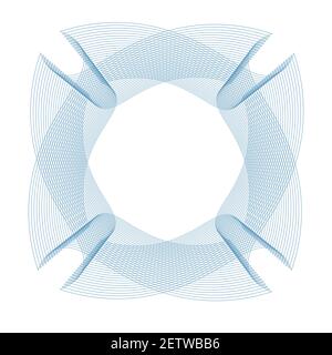 Vector Guilloche elements for certificate or diploma Stock Vector