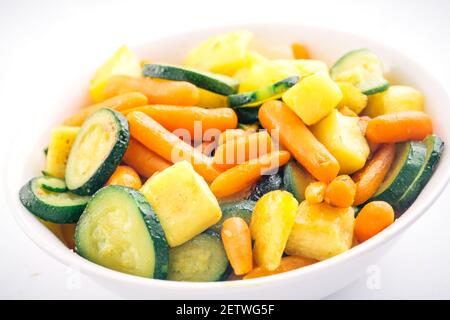 Fried vegetables on the plate. High quality photo Stock Photo