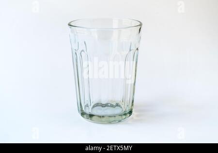 Empty tea glass isolated on white background, empty traditional teacup Stock Photo
