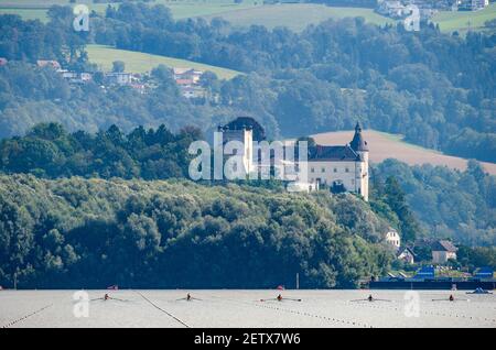 Linz, Austria, Sunday,  25th Aug 2019, FISA World Rowing Championship, Regatta,   [Mandatory Credit; Peter SPURRIER/Intersport Images]  10:49:23, Sunday Stock Photo