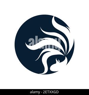 Fish animal aquatic logo beta fish design vector and illustration Stock Vector