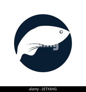 Fish animal aquatic logo beta fish design vector and illustration Stock Vector