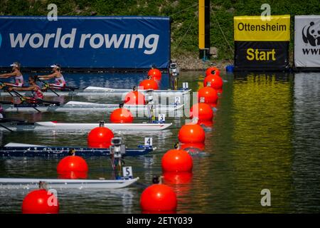 Linz, Austria, Sunday,  25th Aug 2019, FISA World Rowing Championship, Regatta,   [Mandatory Credit; Peter SPURRIER/Intersport Images]  11:51:08, Sunday Stock Photo