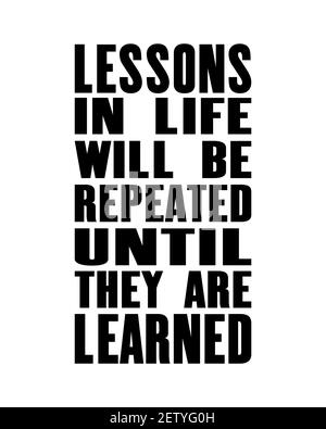 Life lessons motivational quotes learning lessons text design