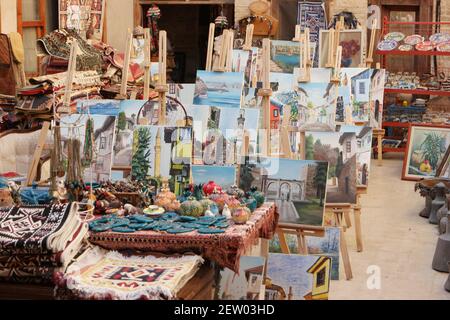 Souvenirs at gift shop in Turkey. Stock Photo