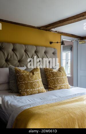 Timber Ceiling With A Beam Stock Photo - Alamy