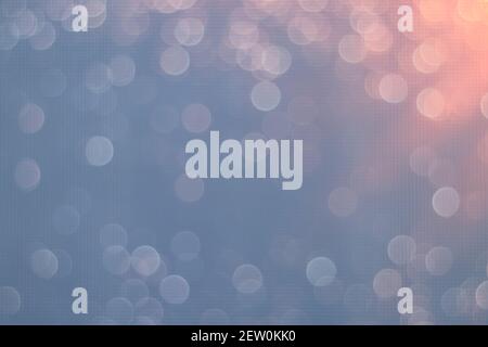 Abstract Moody Blue Illuminated Bokeh Background Stock Photo