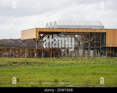 MANCHESTER, UNITED KINGDOM - Feb 21, 2021: RHS Bridgewater new building for the Royal Horticulture society gardens Stock Photo