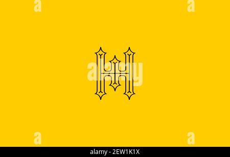 Unique Vintage Letter H HH Logo Design Vector Template suitable for personal brand or business company Stock Vector