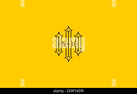 Vintage Letter H HH Logo Design Vector Template suitable for personal brand or business company Stock Vector