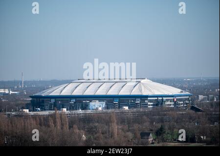 Gelsenkirchen, Germany. 02nd Mar, 2021. The Veltins Arena of FC Schalke
