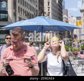 A giant inflatable banana stands in Flatiron Plaza in New York on Sunday,  August 20, 2017 as part of the Chiquita Banana Sun branding event.  Chiquita has claimed the banana shaped sliver