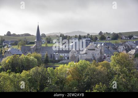 France, Puy-de-Dome, Besse et Saint Anastaise, Auvergne Volcanoes Regional Natural Park, Besse-en Chandesse Stock Photo