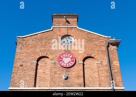 Costa Drive Thru coffee shop at Five Ways, Edgbaston, Birmingham, UK Stock Photo