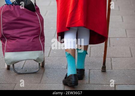 Brixton, UK, 2 March 2021: Although the lockdown advice is to stay home, and the streets and shopping arcades of Brixton are less busy than usual, there are still many people out and about. Anna Watson/Alamy Live News Stock Photo