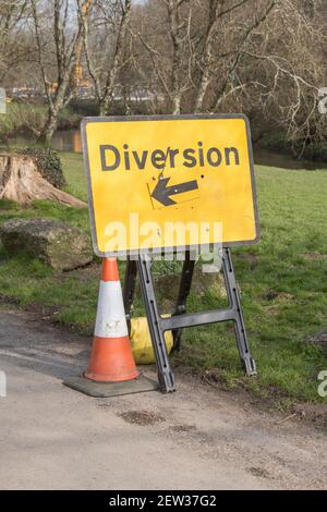 road work ahead, temporary traffic sign onroad in California Stock ...