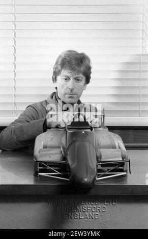 March Engineering racing car constructor in Bicester UK 1984 Stock Photo