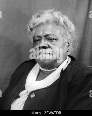 Mary McLeod Bethune. Portrait of the American writer, educator and civil rights leader, Mary Jane McLeod Bethune (b. Mary Jane McLeod,  1875-1955) by Carl Van Vechten, 1946 Stock Photo