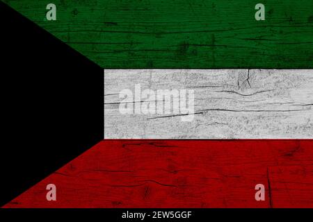 Flag of Kuwait Wooden texture of the flag of Kuwait Stock Photo - Alamy