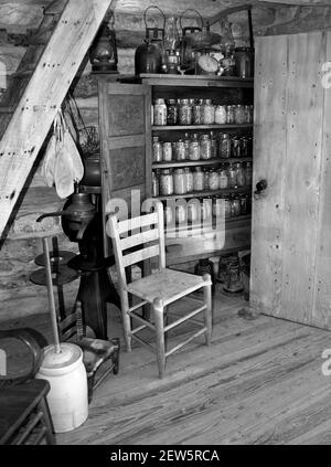 At the Sauer-Beckmann Living History Farm in Stonewall, Texas, visitors can see what life was like on an early 1900s rural American farm in Texas. Stock Photo