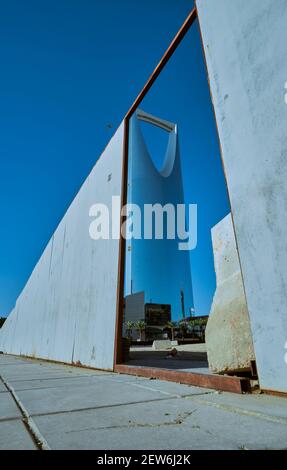 the kingdom tower riyadh the most famous building in Riyadh city Stock Photo