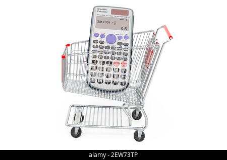Scientific calculator, 3D rendering isolated on white background Stock ...