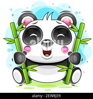 Vector Panda, illustration panda, vector illustration. Animal Stock Vector
