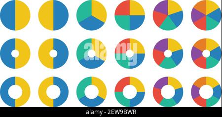 Pie chart icon vector graph diagram symbol for big data analytics reports and statistics information in a flat color illustration Stock Vector