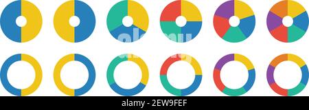 Pie chart icon vector graph diagram symbol for big data analytics reports and statistics information in a flat color illustration Stock Vector