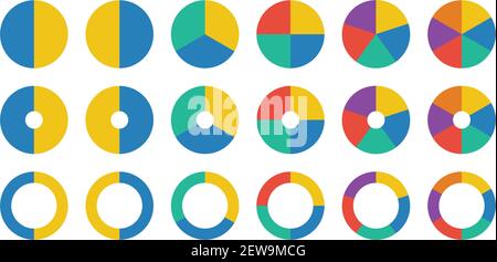 Pie chart icon vector graph diagram symbol for big data analytics reports and statistics information in a flat color illustration Stock Vector